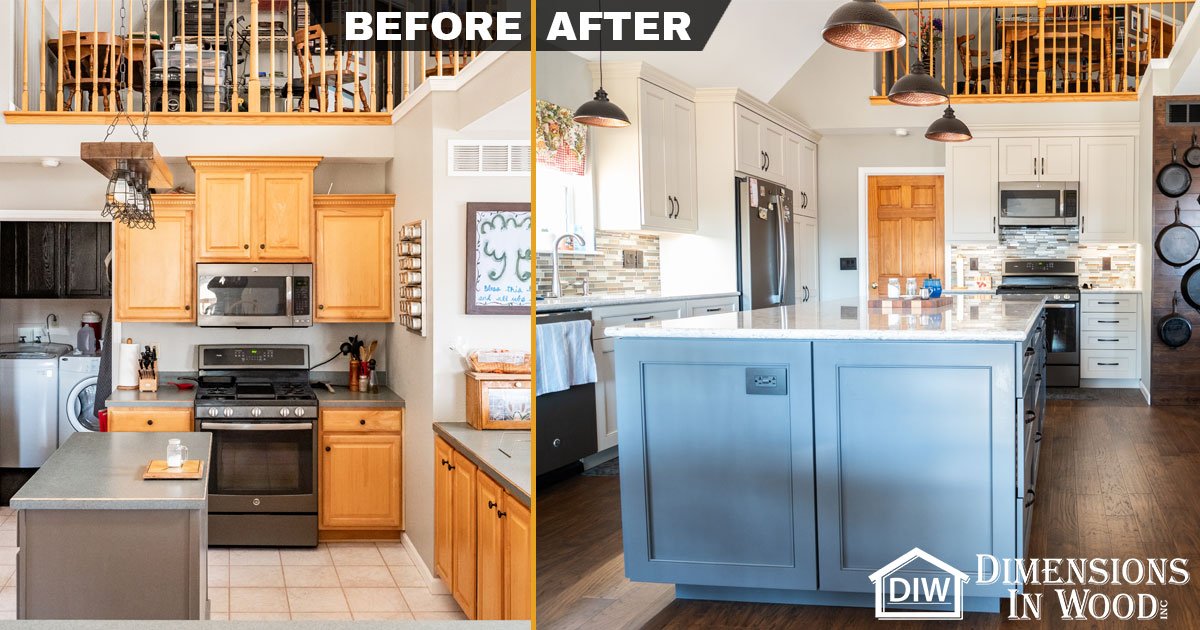 Kitchen before and after renovation Greater Boston