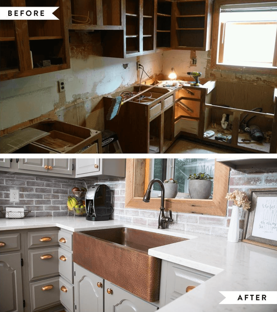 Before and after: Kitchen counter and backsplash transformation